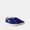 Blue Leather Sneakers