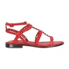 Studded Flat Sandals with Ankle Strap