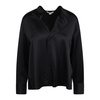 Silk Draped Shirt with V-Neckline