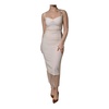 White Sheer Tulle Bodycon Midi Dress