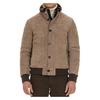 Dove Grey Suede Puffer Jacket