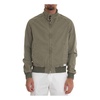 Stone Washed Bomber Jacket with Knit Cuffs