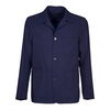 Blue Wool Jacket with Button Closure