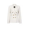 Elegant Double-Breasted Jacket with Jewel Buttons