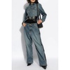 Jeans with detachable side stripes