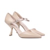 Nude Leather Closed Toe Heels