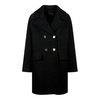 Double-Breasted Black Coat
