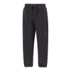 Black Cotton Jogger with Embroidered Logos