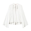 White Bow Collar Shirt Long Sleeves