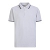 Contrasting Striped Cotton Polo Shirt with Logo Embroidery
