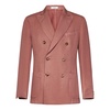 Pink Double-Breasted Linen Jacket