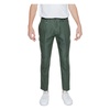 Green Linen Trousers with Zip Fastening