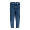 High-waisted jeans