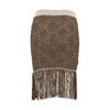 Zipper Hook Skirt with Fringes