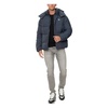 Blue Hooded Zip-Up Jacket
