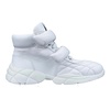 Leather Sneakers with Velcro and Laces
