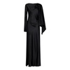 Black Asymmetrical Ruffled Sleeve Dress