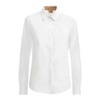 White Cotton Stretch Shirt with Geo Classic Print