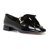 Black Leather Ballerina Shoes