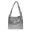 Silver Pixel Hobo Bag