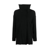 Black High-Neck Exposed-Seam Top