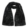 Black Printed Scarf All Seasons