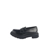 Black Leather Moccasin Shoes