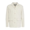 Beige Linen Blend Overshirt Jacket