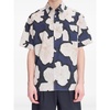 Floral Print Blue Shirt 100% Cotton