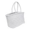White Leather Shopper Bag