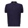 Blue Polo Sweater Short Sleeve Cotton