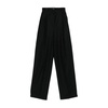 Black Wool Stretch Oversize Trousers