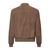 Camel Leather Coat with Shirt Collar