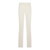 High Waist White Pants Stretch Design