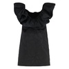 Ruffled Floral Jacquard Mini Dress