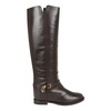 Brown Ankle Boots with Gold Details