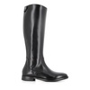 Black Leather High Boots Women