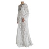 White Lace Crystal Embellished Shift Dress