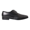 Black Leather Derby Formal Dress Shoes