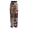 Striped High Waist Cotton Pants