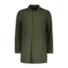 Green Slim-Fit Trench Coat with Covered Buttoning