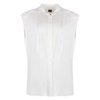 Plissé Front Jersey Blouse