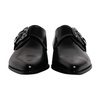 Black Leather Monk Strap Dress Shoes