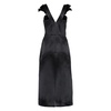 Satin Midi Dress with Front Bows