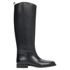 Black Knee-High Boots with Wide Shaft