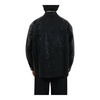 Coated Denim Kimono Shirt Black