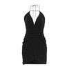 V-neck Twist Front Mini Dress