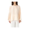 Champagne Boat Neck Blouse