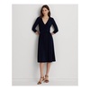 Navy Surplice Jersey Dress
