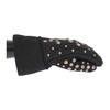 Studded Shearling Gloves - Black